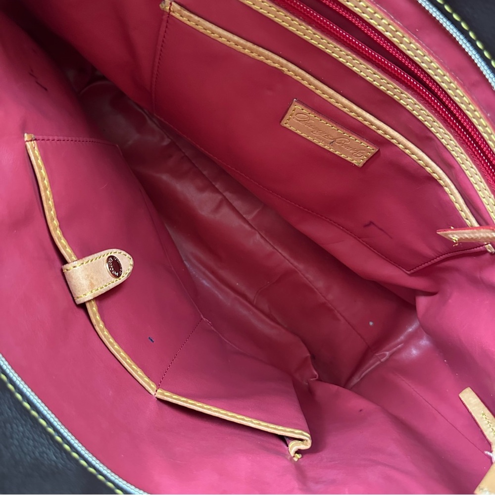 Dooney & Bourke • Brown Leather Tote Bag - Picture 9 of 14